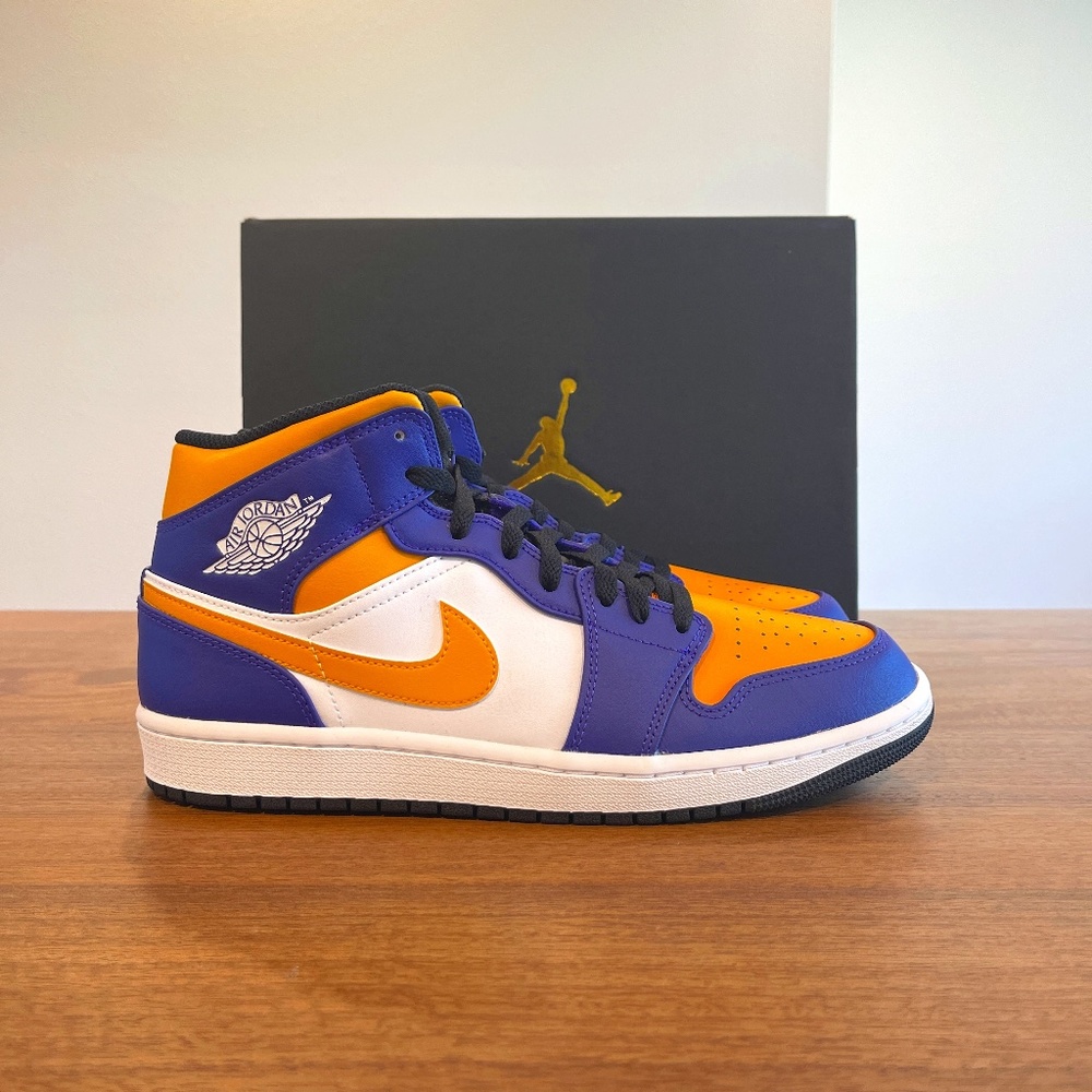 NEW Air Jordan 1 Mid - Purple/Gold/White - M10/W11.5